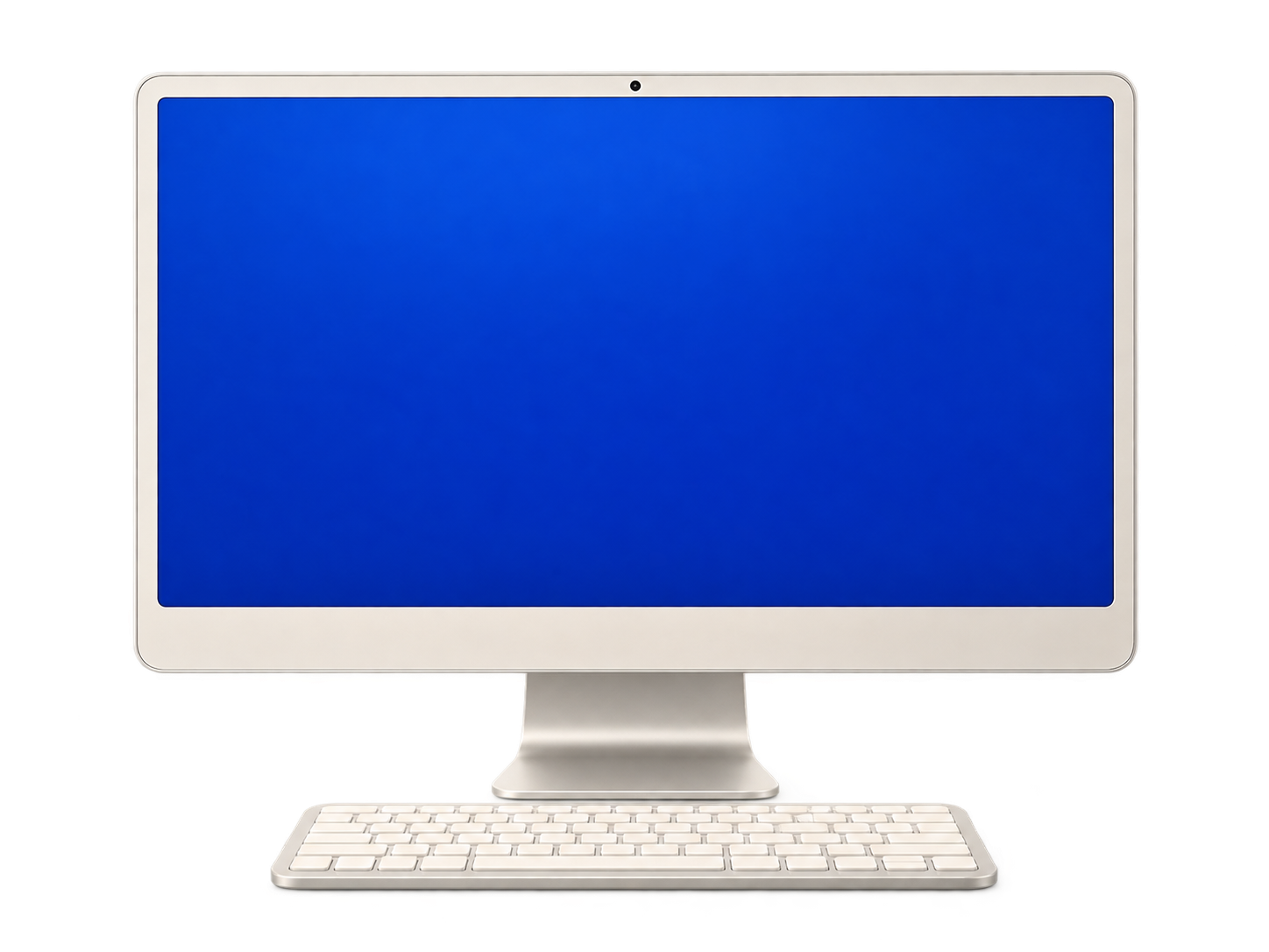 An ivory desktop computer, ready for a fresh start.